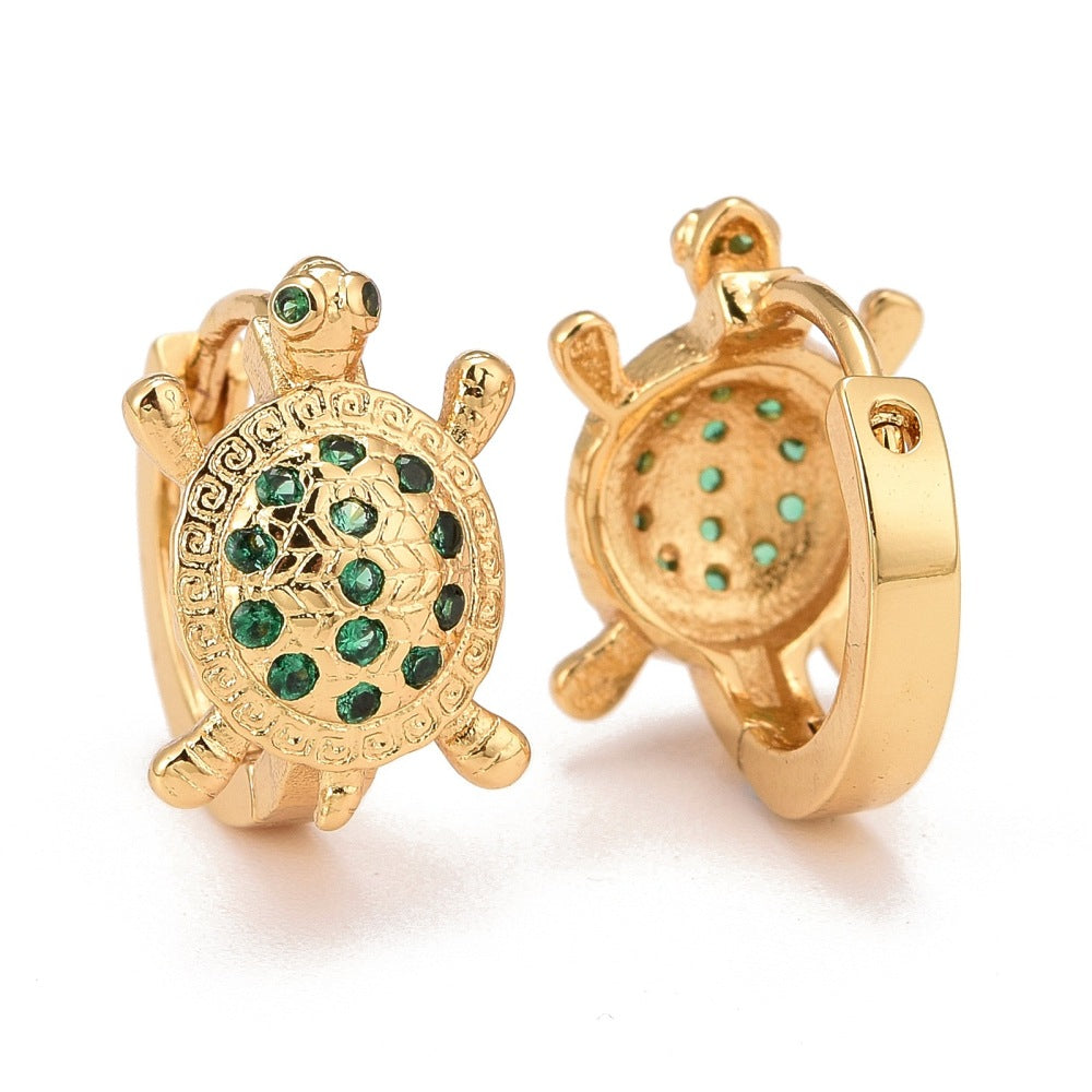 Cute Tortoise Huggie Hoop Earrings