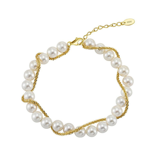Natural Shell Pearl Beaded Bracelet