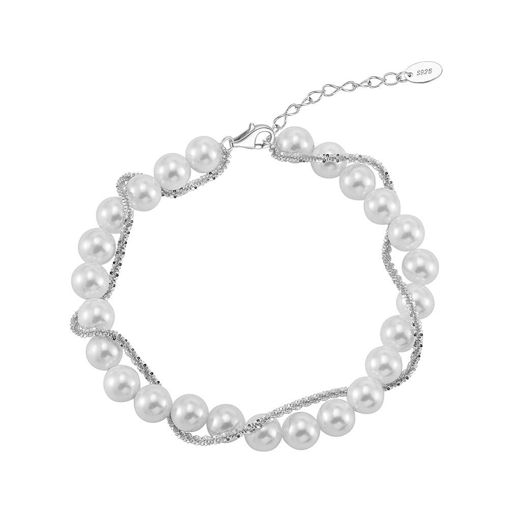 Natural Shell Pearl Beaded Bracelet