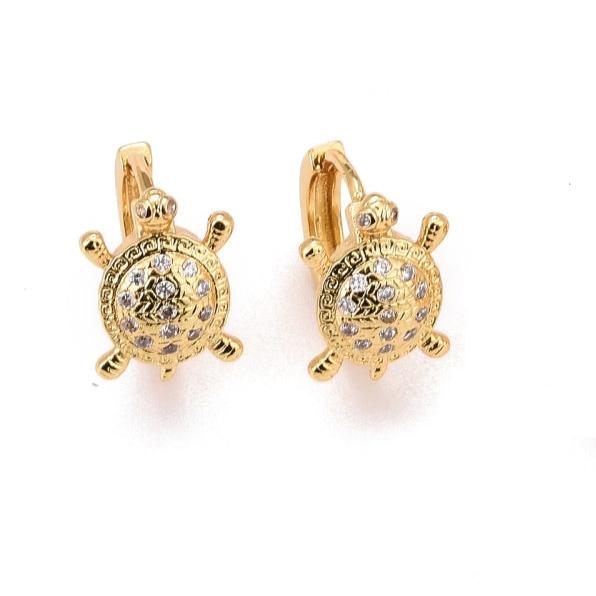 Cute Tortoise Huggie Hoop Earrings