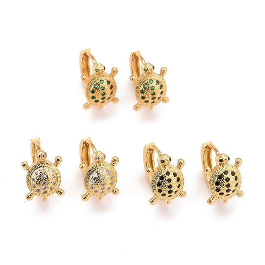 Cute Tortoise Huggie Hoop Earrings