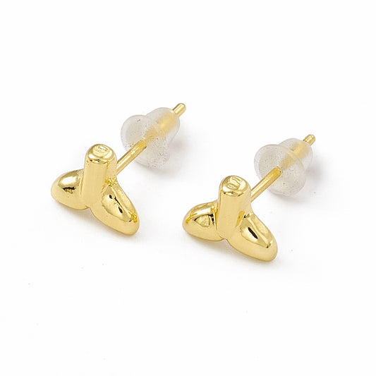 Whale Tail Stud Earrings