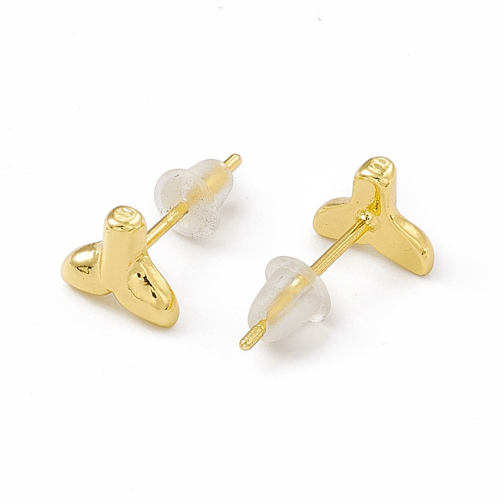 Whale Tail Stud Earrings
