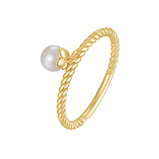 Natural Freshwater Pearl Charm Ring